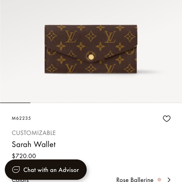 LV Sarah wallet - Picture 7 of 9